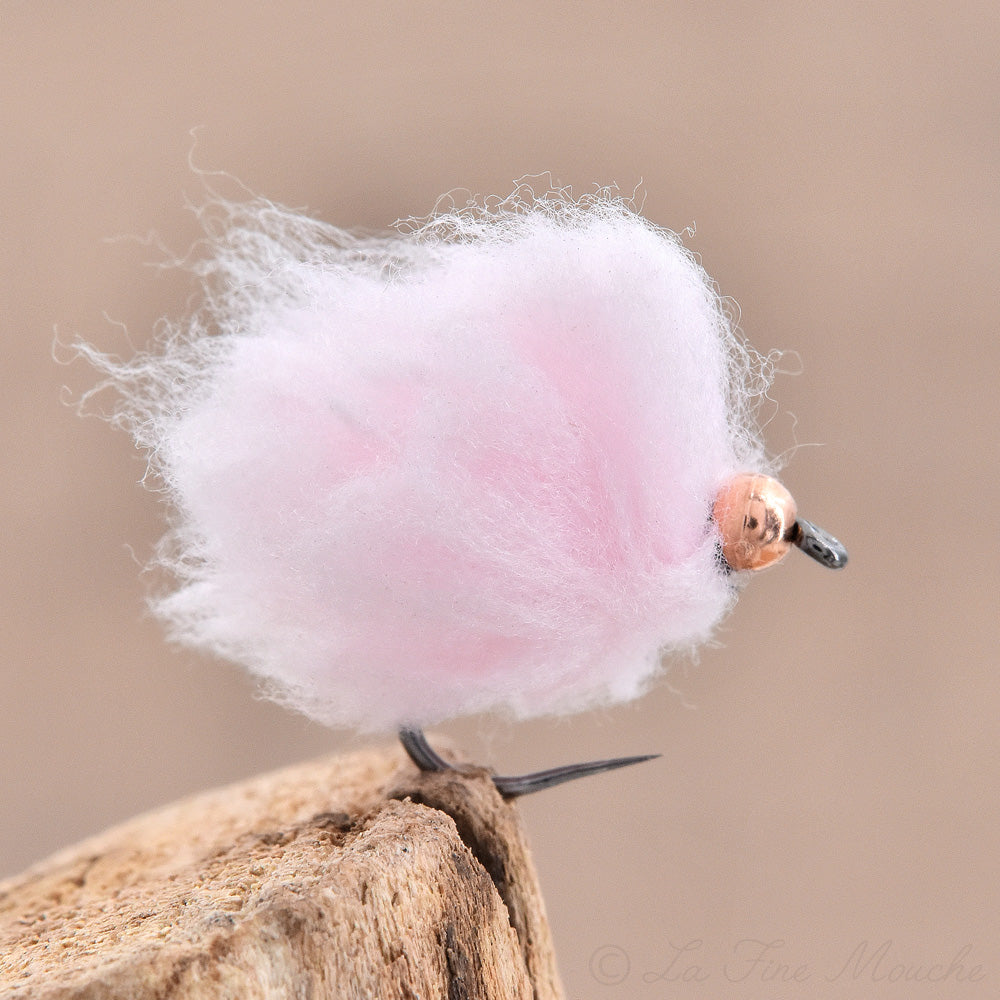 Light Pink Eggstasy Fly "Candy Floss" on Hanák H270BL hook