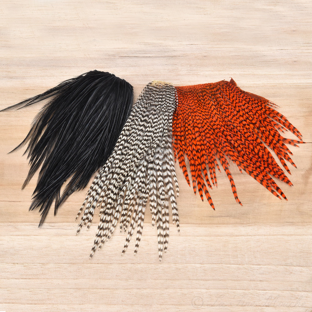 Mini Genetic Rooster Feather Patch - 10 Colors - Hotfly