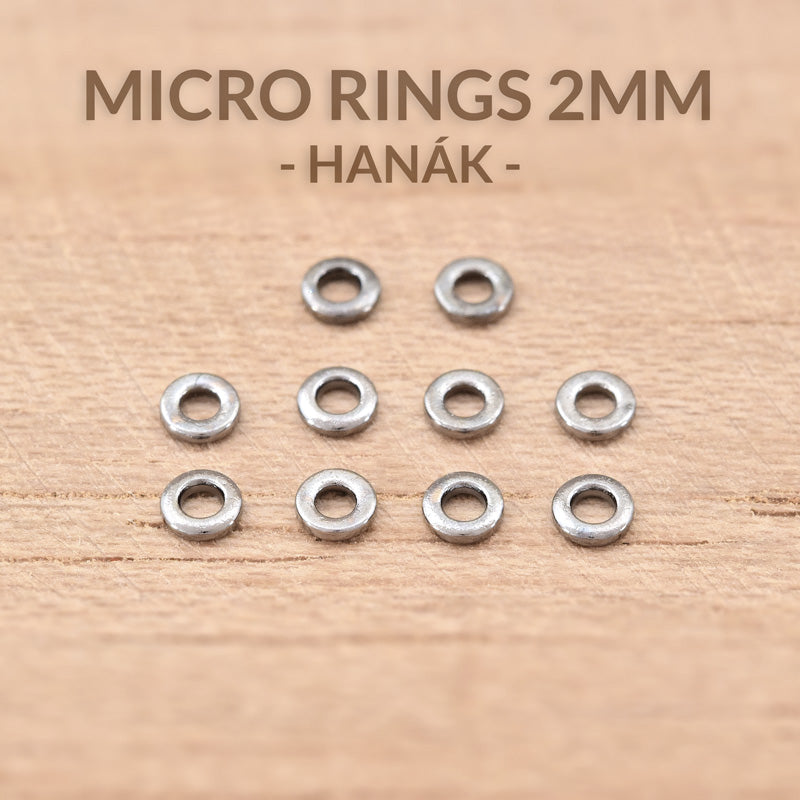 Micro Rings Hanák 2mm / 9kg - 10 Micro Anneaux pour bas de ligne